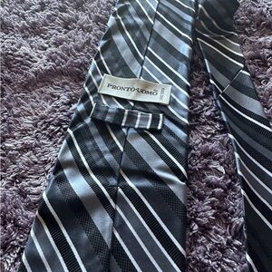 Pronto Uomo Charcoal and Silver Striped‎ Suit